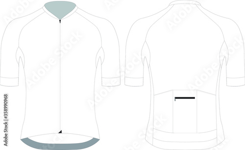 Fotomural Cycling short sleeve jersey custom design blank template vector illustration