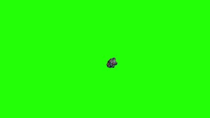 Wall Mural - flying asteroid, meteorite to earth. green screen footage