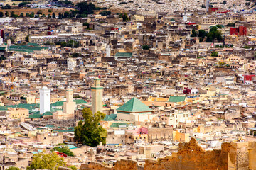 Canvas Print - It's Architecture of Fez, the second largest city of Morocco. Fez was the capital city of modern Morocco until 1925 and