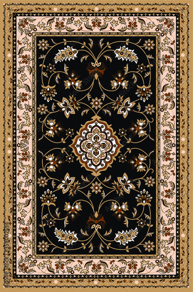 Carpet Border Frame Pattern .Oriental floral beautiful carpet pattern ...