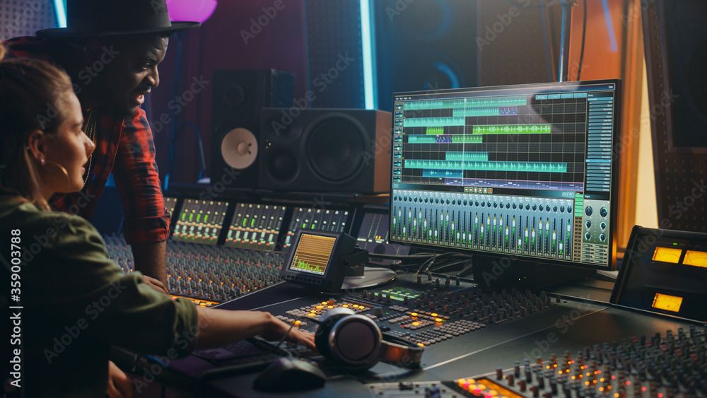Producer and Professional Audio Engineer Working together in Music ...