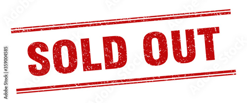 Fotografía sold out stamp. sold out label. square grunge sign