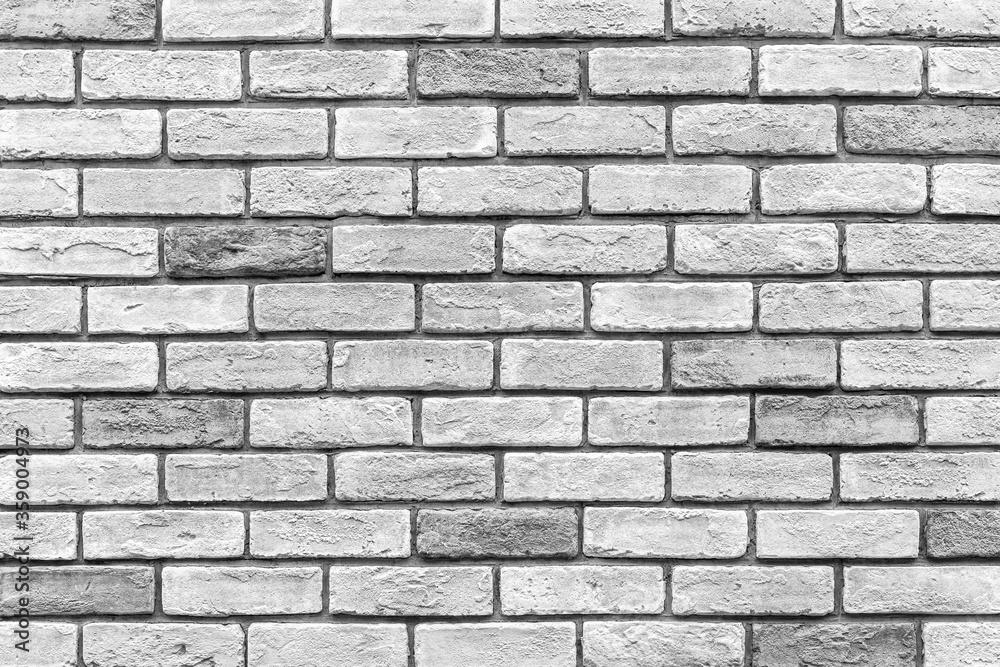 Photo Vintage old white brick wall texture and seamless background.