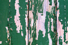 Background Wooden Boards Painted Green Peeling Paint Old
