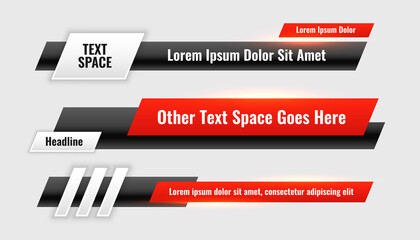 modern stylish lower third banner template design