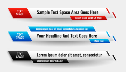 Wall Mural - modern abstract lower third stylish banner design