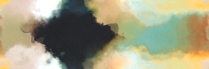 Aufkleber - abstract watercolor background with watercolor paint with tan, very dark blue and beige colors. can be used as background texture or graphic element
