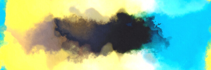 Poster - abstract watercolor background with watercolor paint with light sea green, khaki and pastel brown colors. can be used as background texture or graphic element