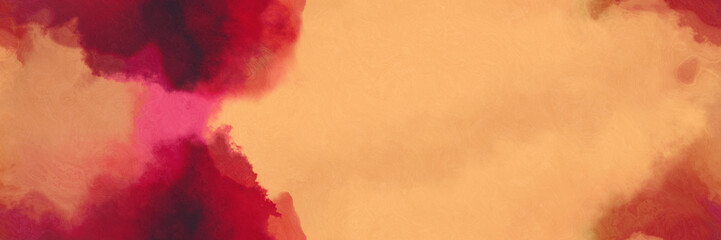 Poster - abstract watercolor background with watercolor paint with sandy brown, firebrick and dark pink colors