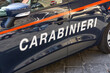 Carabinieri sign on a Italian police car in Florence, Tuscany, Italy, Europe