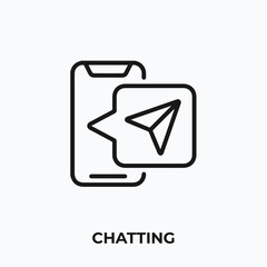 Aufkleber - chatting icon vector. chatting sign symbol