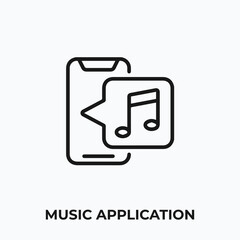 Aufkleber - music application icon vector. music app sign symbol.