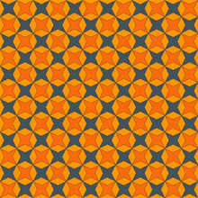 Halloween Seamless Orange, Black Stars On A Yellow Background. They Are Suitable For Fabric, Packaging, Decor, Postcards, Background.