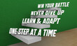 Win Your Battle One Day at a Time Learn Adapt Succeed Steps 3d Illustration