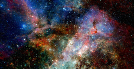 Wall Mural - colorful galaxy background. elements of this image furnished by nasa
