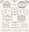 © Rudzhan - Large set of different decorative calligraphic frames and patterns for use as design elements with copyspace for text, vector illustration