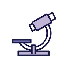 Poster - microscope education supply isolated icon