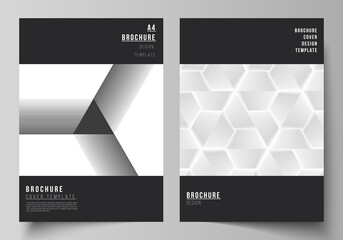 Poster - vector layout of a4 format modern cover mockups design templates for brochure, magazine, flyer, book