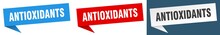 Antioxidants Banner. Antioxidants Speech Bubble Label Set. Antioxidants Sign