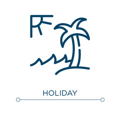 Poster - Holiday icon. Linear vector illustration. Outline holiday icon vector. Thin line symbol for use on web and mobile apps, logo, print media.
