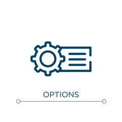 Poster - Options icon. Linear vector illustration. Outline options icon vector. Thin line symbol for use on web and mobile apps, logo, print media.