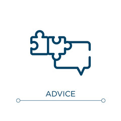 Poster - Advice icon. Linear vector illustration. Outline advice icon vector. Thin line symbol for use on web and mobile apps, logo, print media.