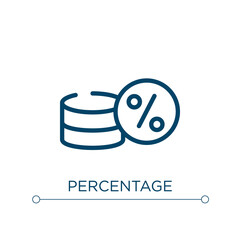 Fototapete - Percentage icon. Linear vector illustration. Outline percentage icon vector. Thin line symbol for use on web and mobile apps, logo, print media.