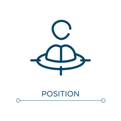 Poster - Position icon. Linear vector illustration. Outline position icon vector. Thin line symbol for use on web and mobile apps, logo, print media.