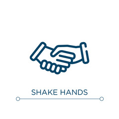Poster - shake hands icon. linear vector illustration. outline shake hands icon vector. thin line symbol for 
