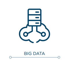 Poster - Big data icon. Linear vector illustration. Outline big data icon vector. Thin line symbol for use on web and mobile apps, logo, print media.