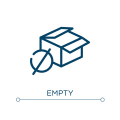 Poster - Empty icon. Linear vector illustration. Outline empty icon vector. Thin line symbol for use on web and mobile apps, logo, print media.