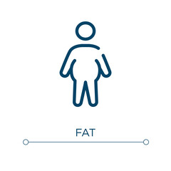 Poster - Fat icon. Linear vector illustration. Outline fat icon vector. Thin line symbol for use on web and mobile apps, logo, print media.