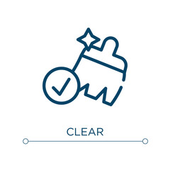 Poster - Clear icon. Linear vector illustration. Outline clear icon vector. Thin line symbol for use on web and mobile apps, logo, print media.