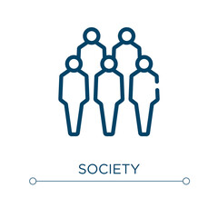 Poster - Society icon. Linear vector illustration. Outline society icon vector. Thin line symbol for use on web and mobile apps, logo, print media.