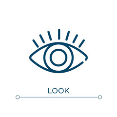 Poster - Look icon. Linear vector illustration. Outline look icon vector. Thin line symbol for use on web and mobile apps, logo, print media.