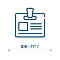Poster - Identity icon. Linear vector illustration. Outline identity icon vector. Thin line symbol for use on web and mobile apps, logo, print media.