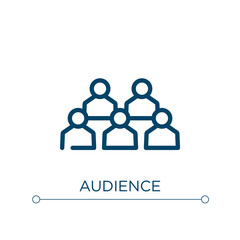 Poster - Audience icon. Linear vector illustration. Outline audience icon vector. Thin line symbol for use on web and mobile apps, logo, print media.