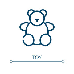 Aufkleber - Toy icon. Linear vector illustration. Outline toy icon vector. Thin line symbol for use on web and mobile apps, logo, print media.