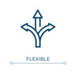 Flexible icon. Linear vector illustration. Outline flexible icon vector. Thin line symbol for use on web and mobile apps, logo, print media.