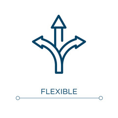 Poster - Flexible icon. Linear vector illustration. Outline flexible icon vector. Thin line symbol for use on web and mobile apps, logo, print media.