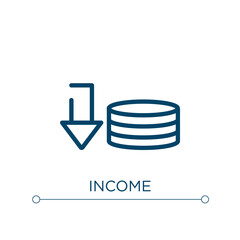 Poster - Income icon. Linear vector illustration. Outline income icon vector. Thin line symbol for use on web and mobile apps, logo, print media.