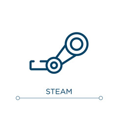 Poster - Steam icon. Linear vector illustration. Outline steam icon vector. Thin line symbol for use on web and mobile apps, logo, print media.