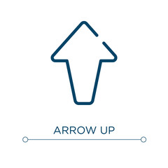 Poster - Arrow up icon. Linear vector illustration. Outline arrow up icon vector. Thin line symbol for use on web and mobile apps, logo, print media.