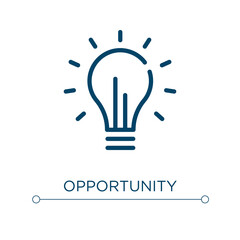 Poster - Opportunity icon. Linear vector illustration. Outline opportunity icon vector. Thin line symbol for use on web and mobile apps, logo, print media.