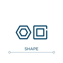 Poster - Shape icon. Linear vector illustration. Outline shape icon vector. Thin line symbol for use on web and mobile apps, logo, print media.