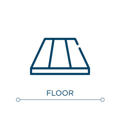 Aufkleber - Floor icon. Linear vector illustration. Outline floor icon vector. Thin line symbol for use on web and mobile apps, logo, print media.