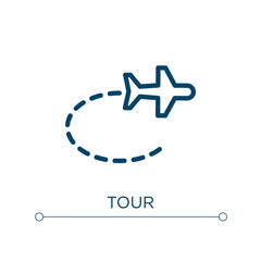 Poster - Tour icon. Linear vector illustration. Outline tour icon vector. Thin line symbol for use on web and mobile apps, logo, print media.