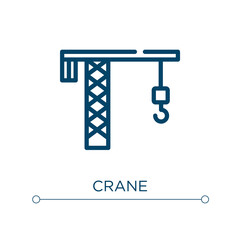 Poster - Crane icon. Linear vector illustration. Outline crane icon vector. Thin line symbol for use on web and mobile apps, logo, print media.