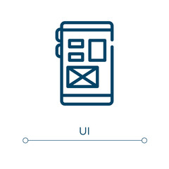 Poster - Ui icon. Linear vector illustration. Outline ui icon vector. Thin line symbol for use on web and mobile apps, logo, print media.
