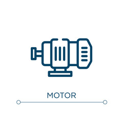 Poster - Motor icon. Linear vector illustration. Outline motor icon vector. Thin line symbol for use on web and mobile apps, logo, print media.